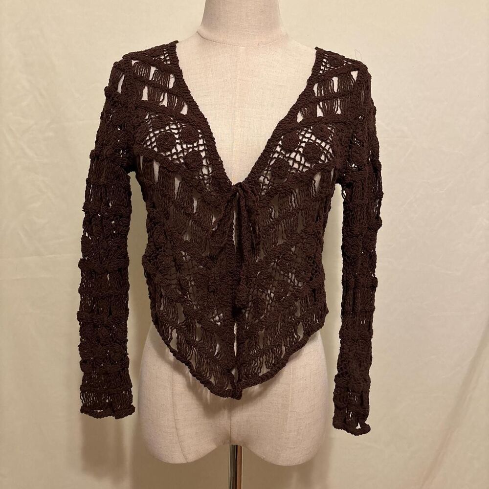 vintage crochet cardigan sweater